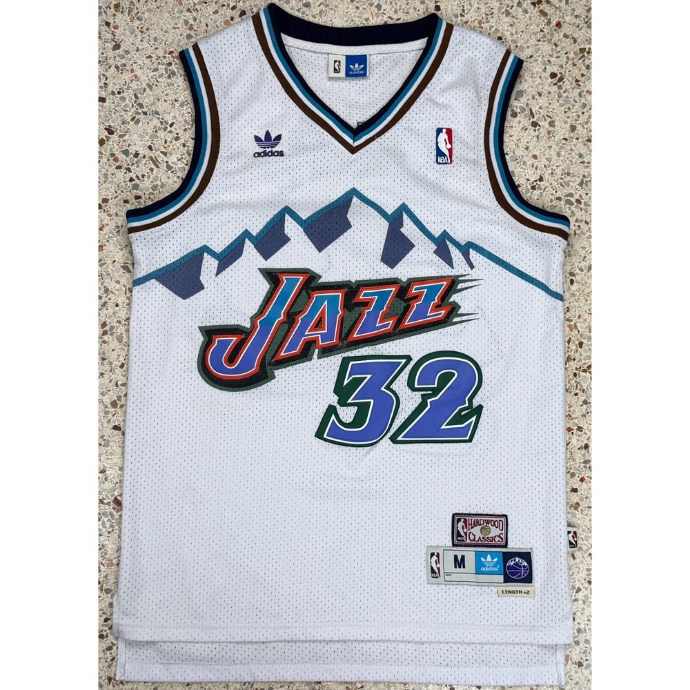 Adidas Hardwood Classics NBA Vintage #32 Utah Jazz Karl‎ Malone Jersey Size M